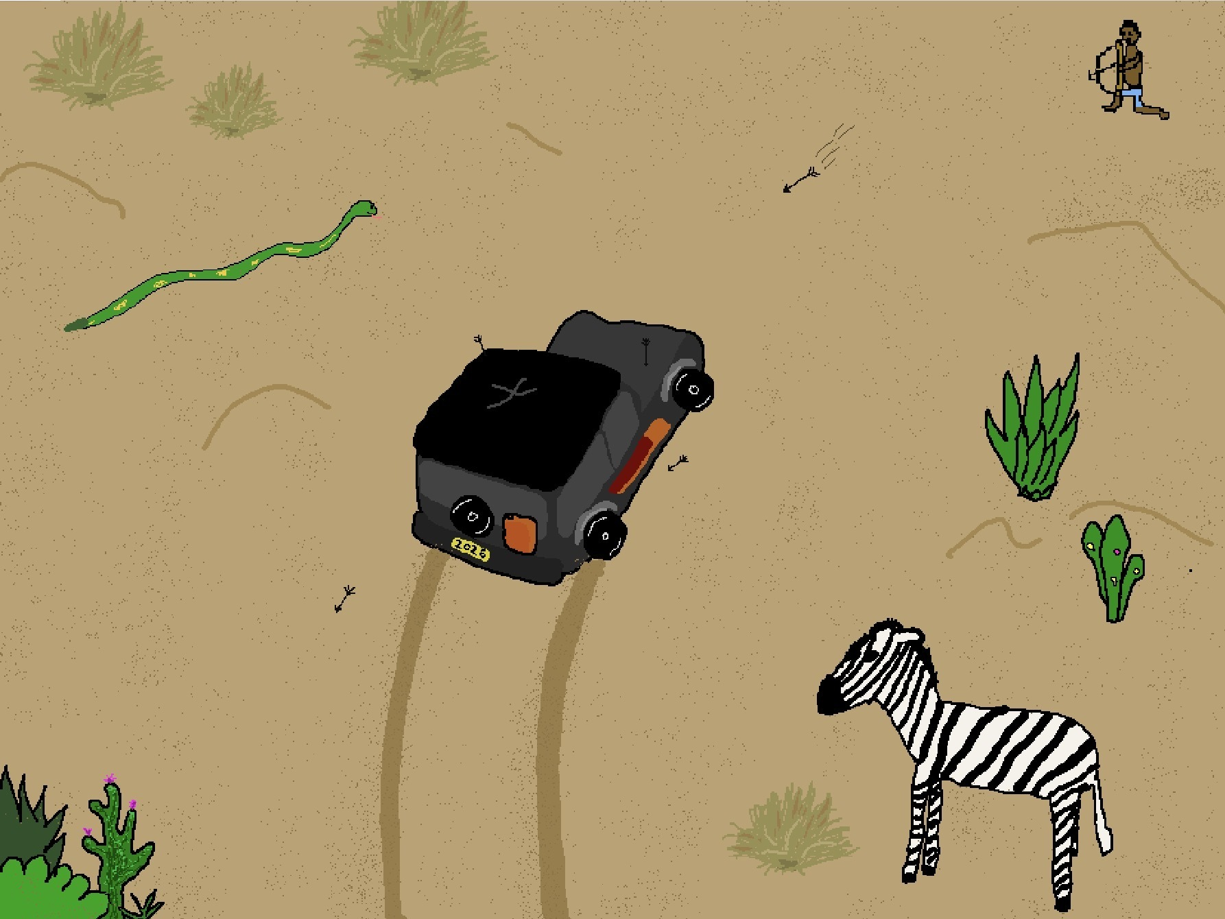 A desert chase scene